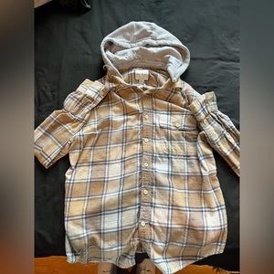 American Eagle Tan Flannel hoodie